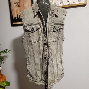 Rude - Gray Worn Jean Vest